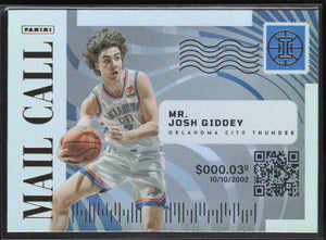 2021-22 Panini Illusions #7 Josh Giddey Mail Call