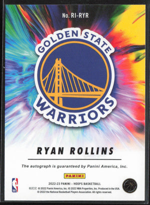 2022-23 NBA Hoops #RI-RYR Ryan Rollins Auto