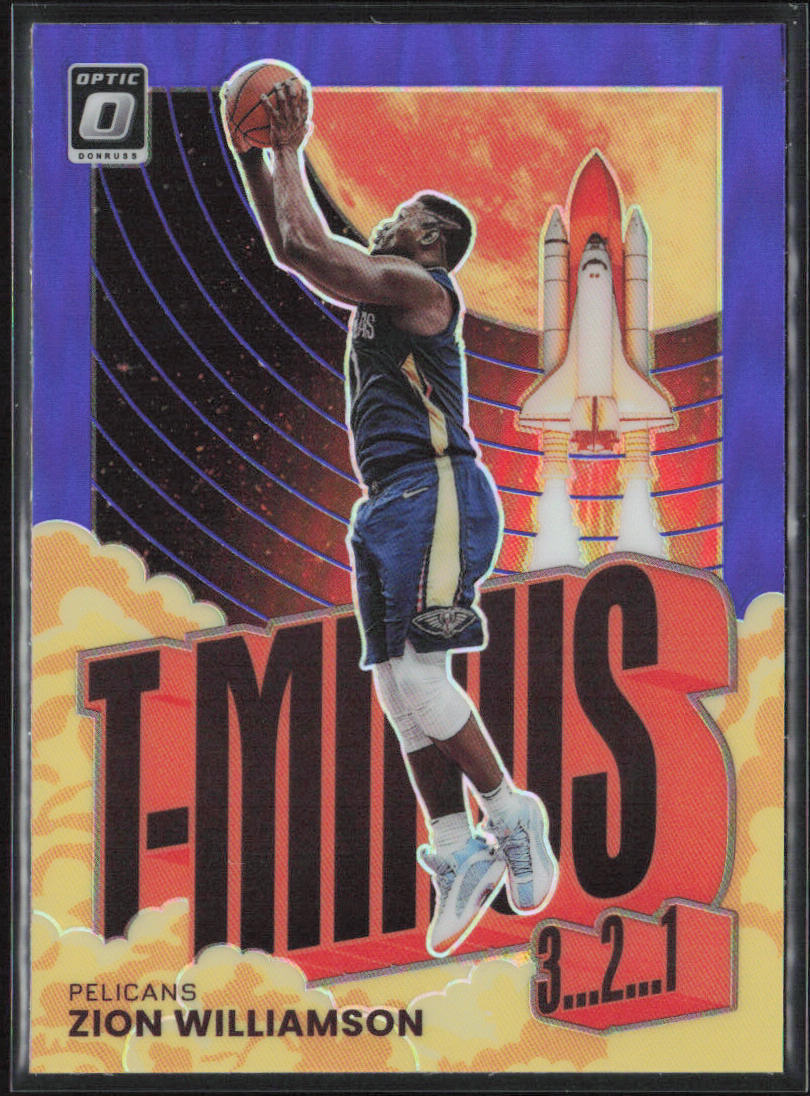 2021-22 Donruss Optic #1 Zion Williamson T-Minus 3...2...1 Purple