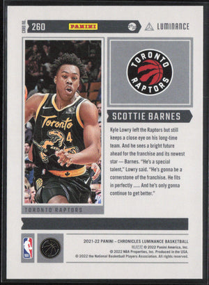 2021-22 Panini Chronicles #260 Scottie Barnes /75