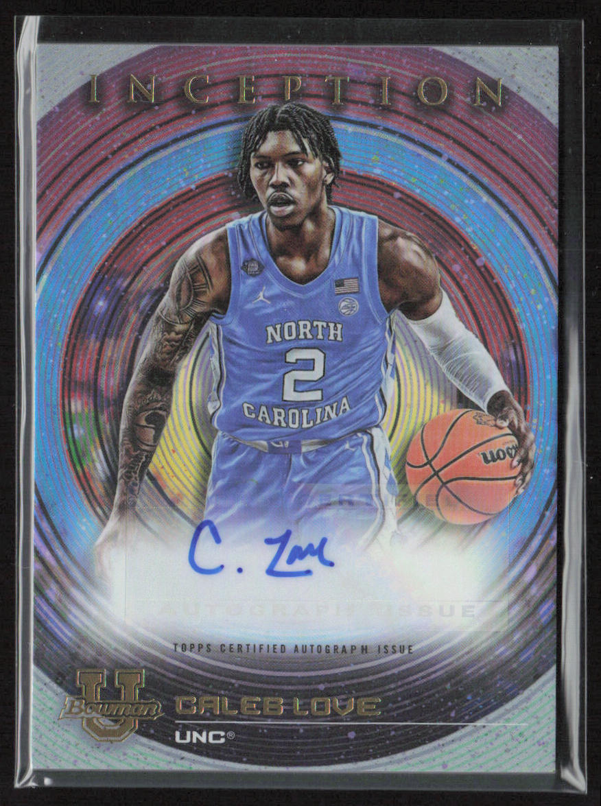 2022-23 Bowman University Inception #BIA-CLE Caleb Love Base Autographs