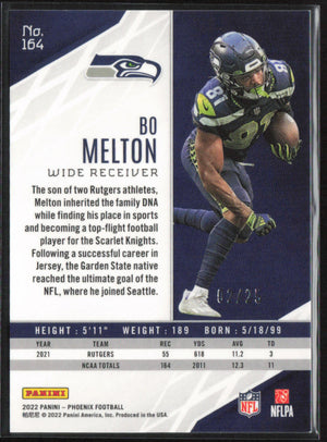 Panini Phoenix #164 Bo Melton Green /25