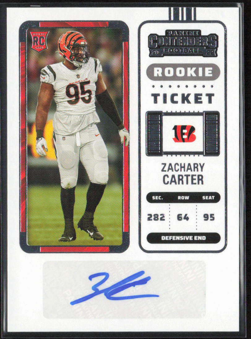 2022 Panini Contenders #195 Zachary Carter Rookie Ticket Auto