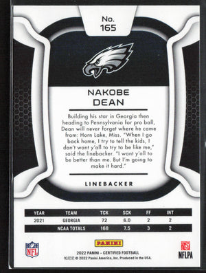 Certified Football #165 Nakobe Dean /399