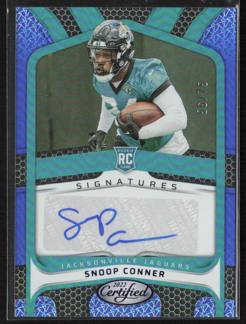 Certified Football #RS-SC Snoop Conner Mirror Blue Auto /75