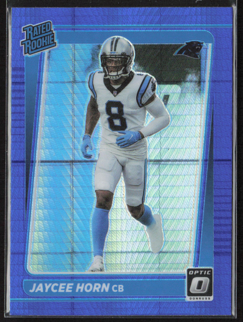 Donruss Optic #243 Jaycee Horn Blue hyper