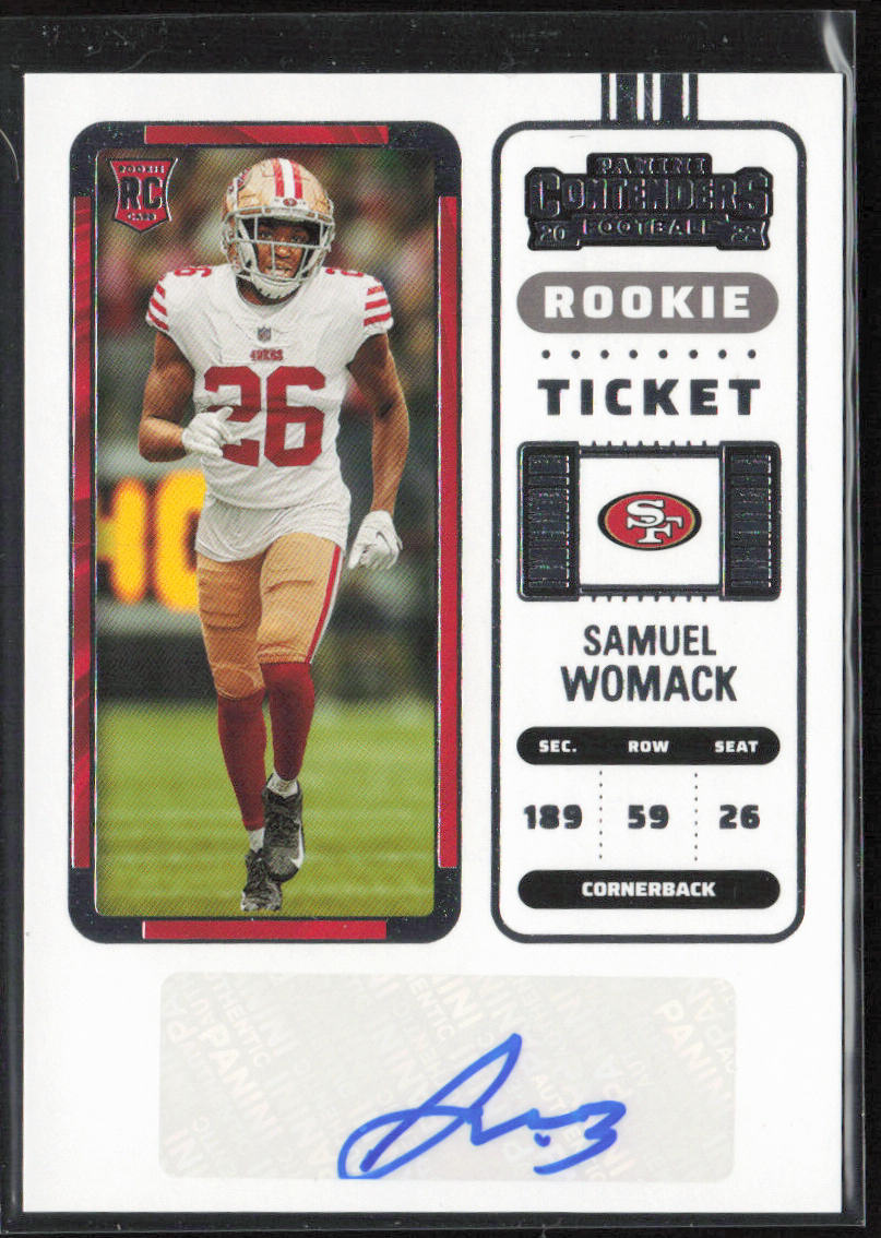 Contenders #232 Samuel Womack Rookie Ticket Auto