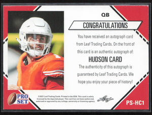 Pro Set #PS-HC1 Hudson Card Auto