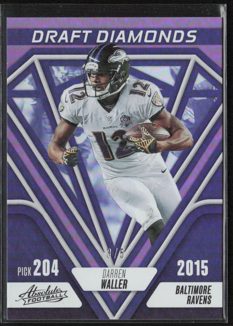 2023 Panini Absolute #DD-10 Darren Waller Draft Diamonds Spectrum Purple #/5