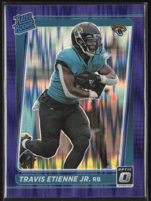 2021 Donruss Optic #214 Travis Etienne Jr. Purple Shock