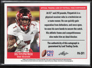 Pro Set #PA-DF1 Dez Fitzpatrick Auto /25