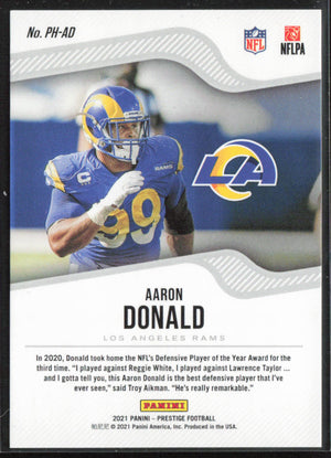 2021 Panini Prestige #PH-AD Aaron Donald Power House