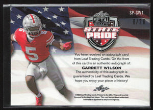 Metal Draft #SP-GW1 Garrett Wilson State Pride Auto /20