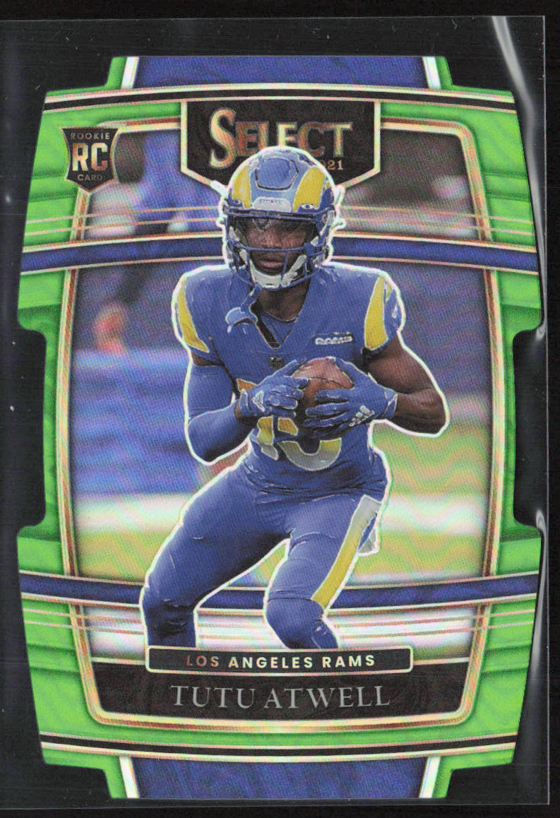 2021 Panini Select #61 Tutu Atwell Neon green die cut /349