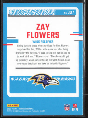 2023 Donruss #307 Zay Flowers Press Proof Red