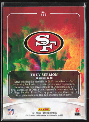 2021 Panini Origins #129 Trey Sermon Orange #/175