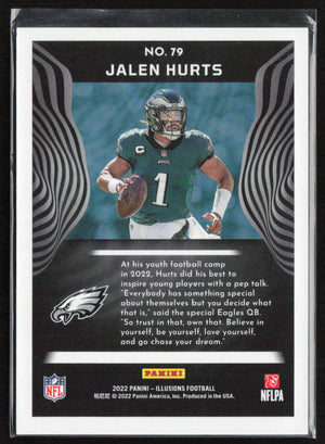 2022 Panini Illusions #79 Jalen Hurts Trophy Collection Bronze #/499