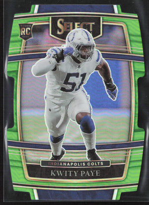 2021 Panini Select #87 Kwity Paye Green Prizm Die Cut /349