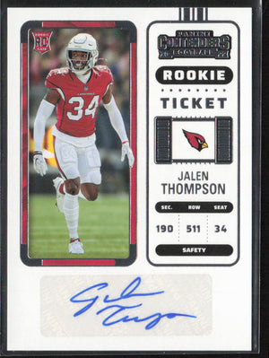 2022 Panini Contenders #265 Jalen Thompson Auto