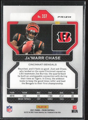 2021 Panini Prizm #337 Ja'Marr Chase Green