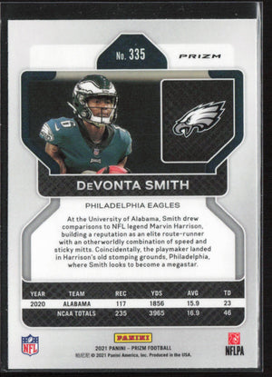 2021 Panini Prizm #335 DeVonta Smith Green