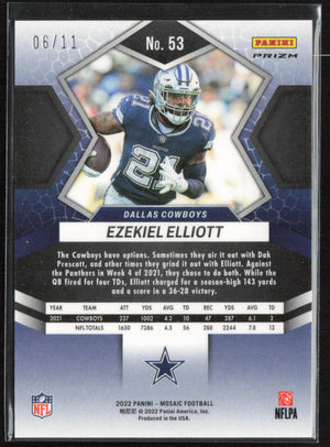 Mosaic #53 Ezekiel Elliott Green Swirl /11