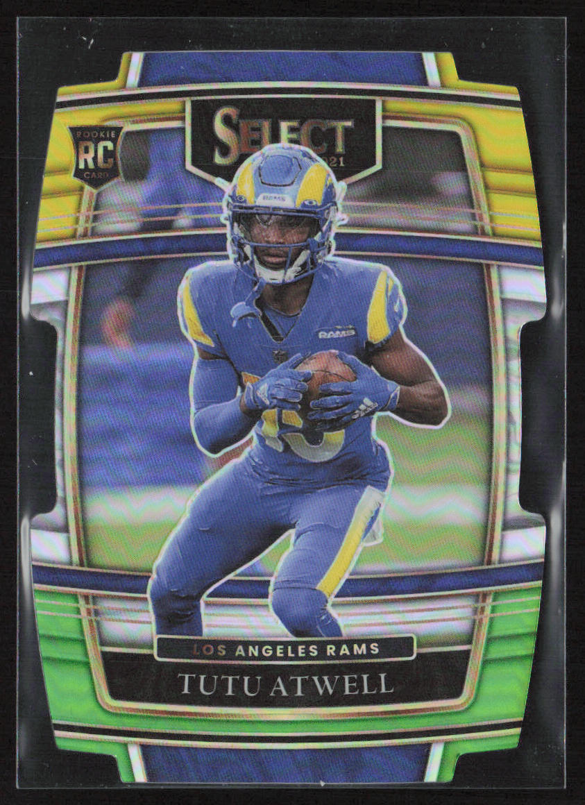 2021 Panini Select #61 Tutu Atwell Green Yellow Die Cut