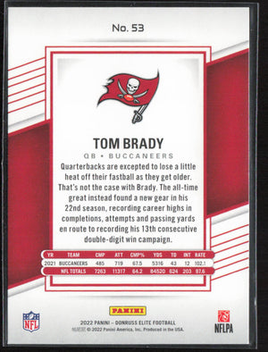 2022 Donruss Elite #53 Tom Brady