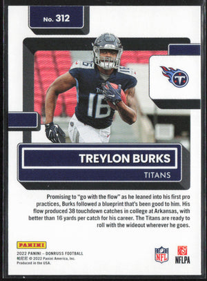 2022 Donruss #312 Treylon Burks