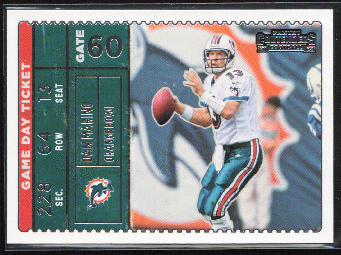 2022 Panini Contenders #GDT-DMA Dan Marino Game Day Ticket