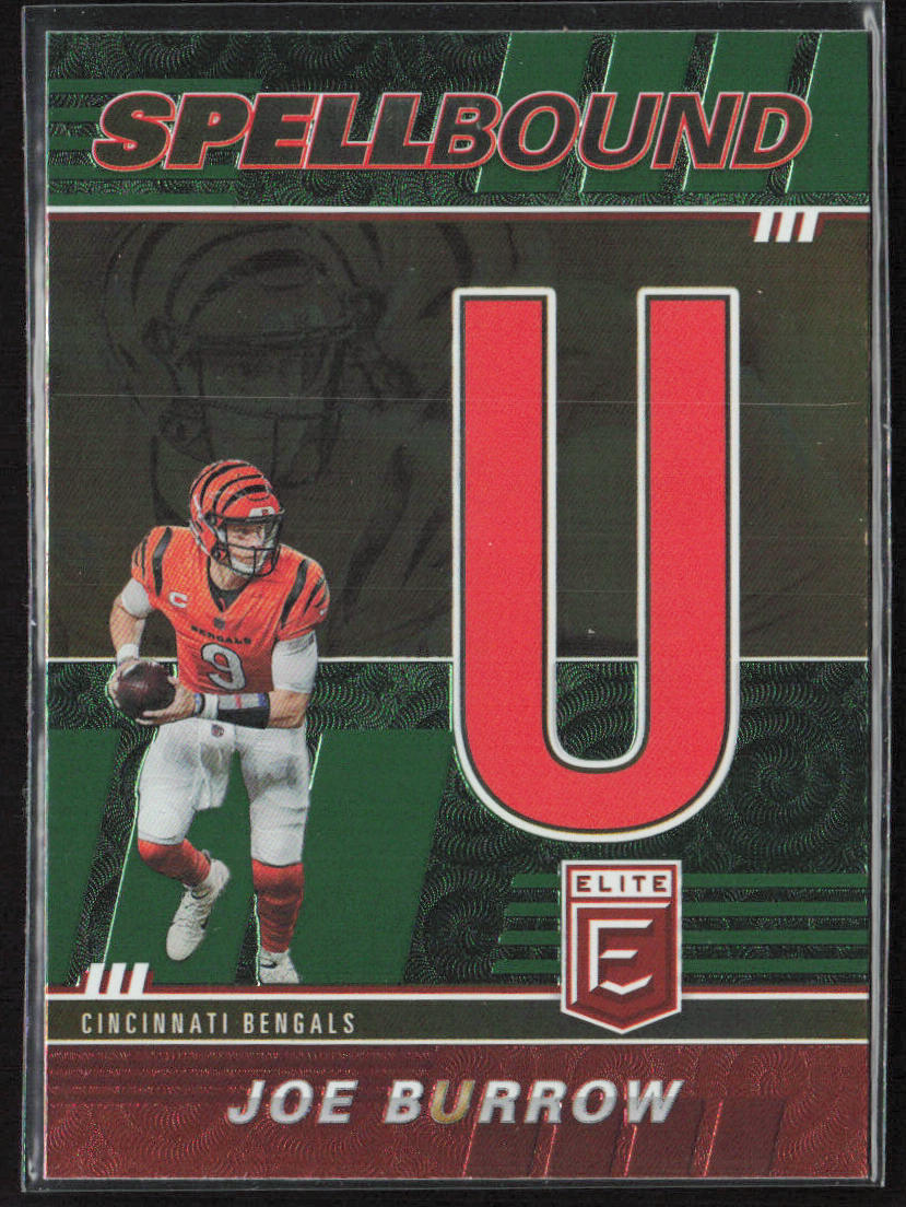 2022 Donruss Elite #SB-JB2 Joe Burrow Spellbound Green