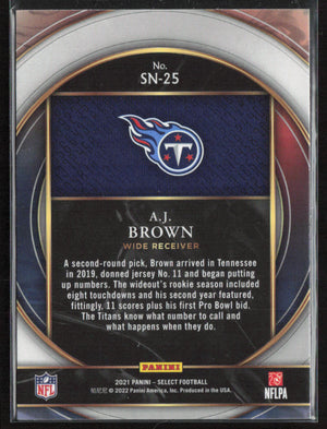 2021 Panini Select #SN-25 A.J. Brown Select Numbers