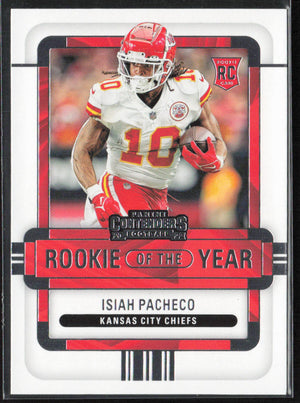 2022 Panini Contenders #ROY-IPA Isiah Pacheco Rookie of the Year Contenders