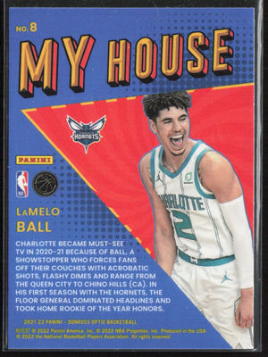 2021-22 Donruss Optic #8 LaMelo Ball My House Purple