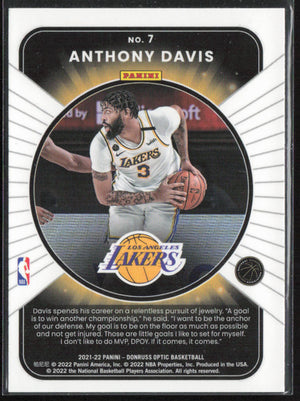 2021-22 Donruss Optic #7 Anthony Davis Winner Stays