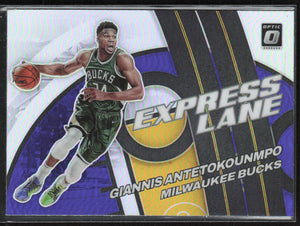 2021-22 Donruss Optic #3 Giannis Antetokounmpo Express Lane Holo