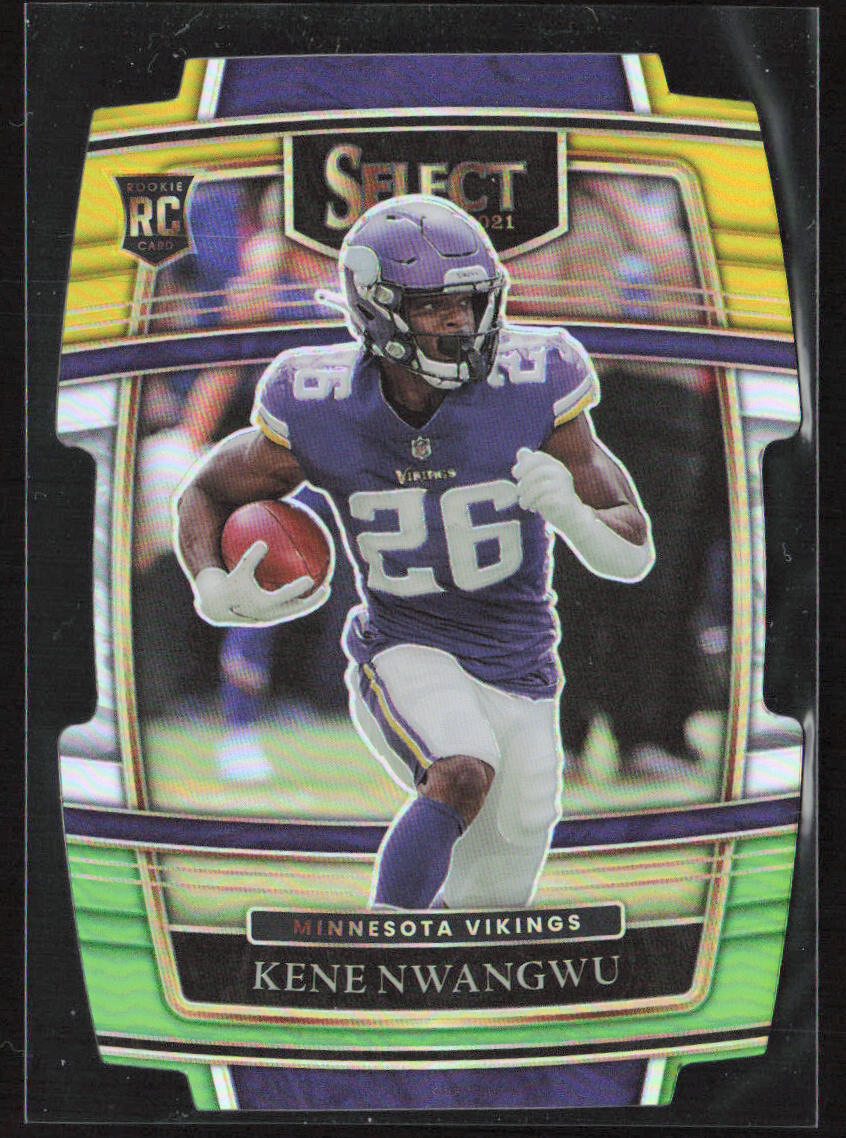 2021 Panini Select #74 Kene Nwangwu Green and Yellow Prizm Die Cut