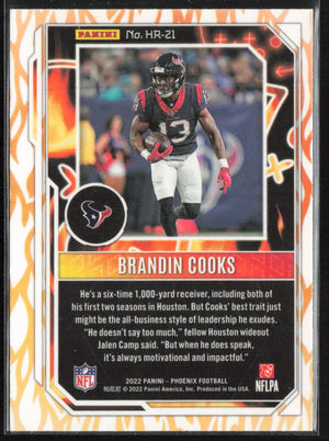 2022 Panini Phoenix #HR-21 Brandin Cooks Hot Routes Red