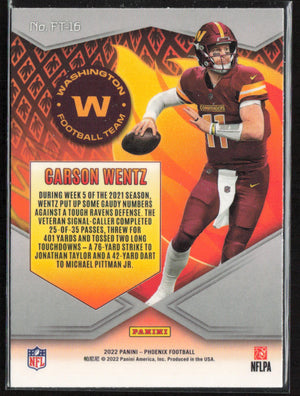 2022 Panini Phoenix #FT-16 Carson Wentz