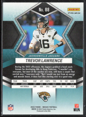 2022 Panini Mosaic #88 Trevor Lawrence Silver