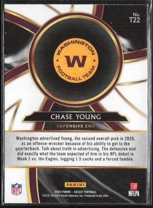 2020 Panini Select #T22 Chase Young Turbocharged