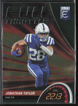 2022 Donruss Elite #FT1 Jonathan Taylor Full Throttle Green