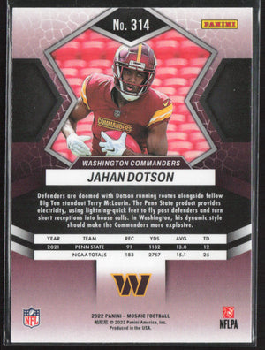 2022 Panini Mosaic #314 Jahan Dotson