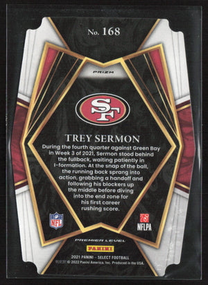 2021 Panini Select #168 Trey Sermon Green Yellow die Cut