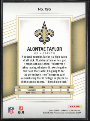 2022 Donruss Elite #195 Alontae Taylor #/999