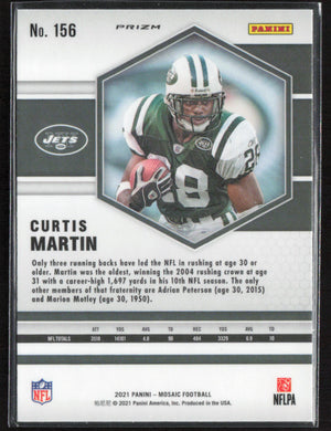 2021 Panini Mosaic #156 Curtis Martin Prizm Reactive Orange