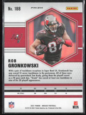 2021 Panini Mosaic #188 Rob Gronkowski Reactive Pink