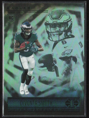 2021 Panini Illusions #63 DeVonta Smith Trophy Collection Emerald