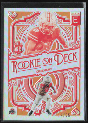 2022 Donruss Elite #RD-9 Garrett Wilson Rookie on Deck Orange #/25