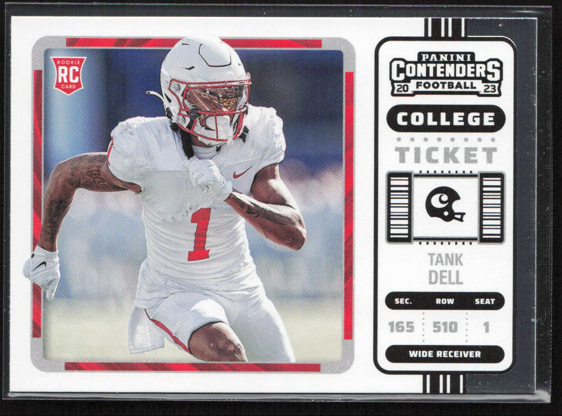 2023 Panini Chronicles Draft Picks #17 Tank Dell Contenders College Ticket